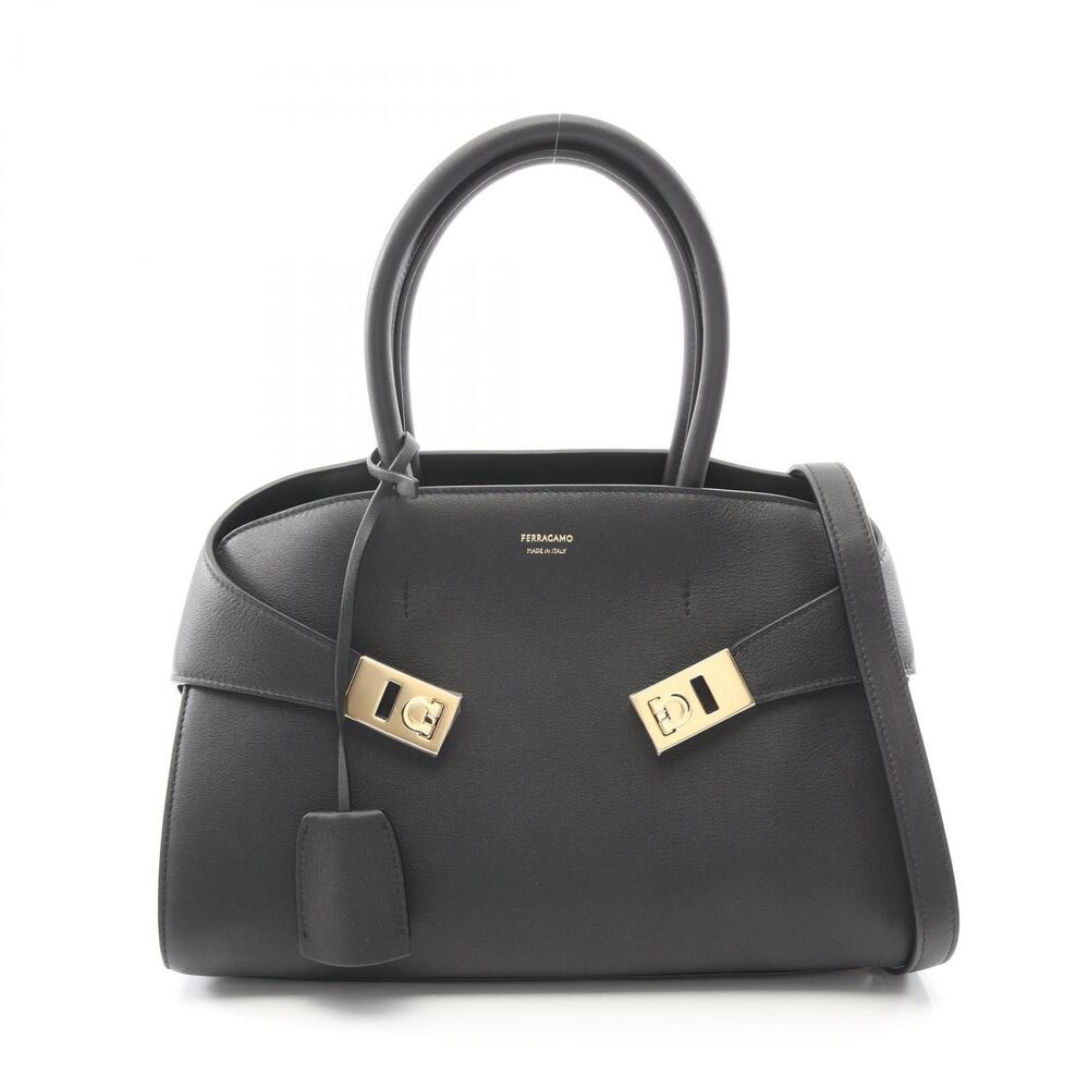 Salvatore Ferragamo HUG Handbag Leather Black